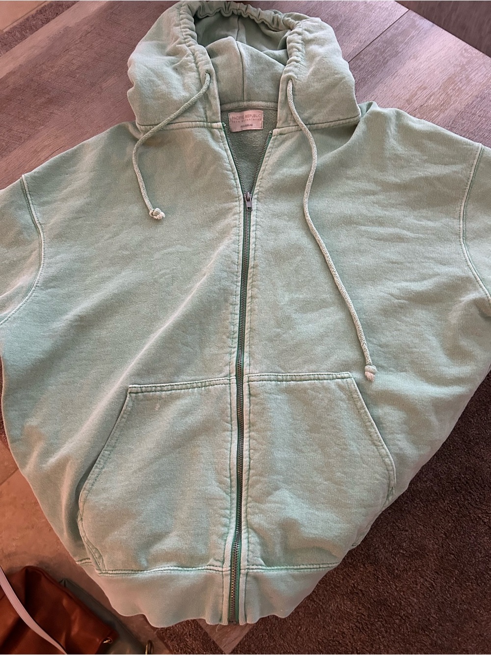 Pull&Bear Mint Green Full-Zip Hoodie